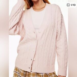 Aritzia Lamora Cardigan - M - Strawberry Puff 
- 100% cotton- Sunday Best. NWOT